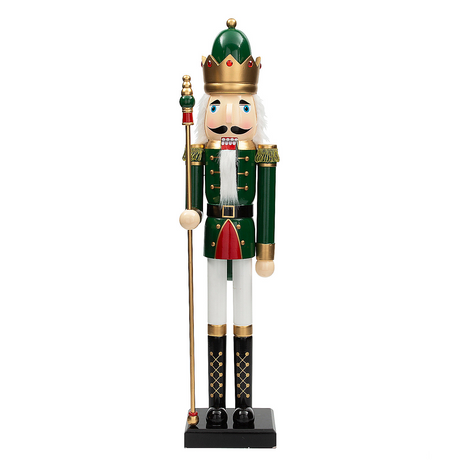 3FT GIANT WOODEN NUTCRACKER GRN