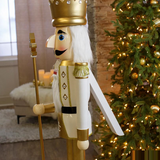 5 Ft. Giant Classic Gold Wood Holiday Nutcracker with Scepter