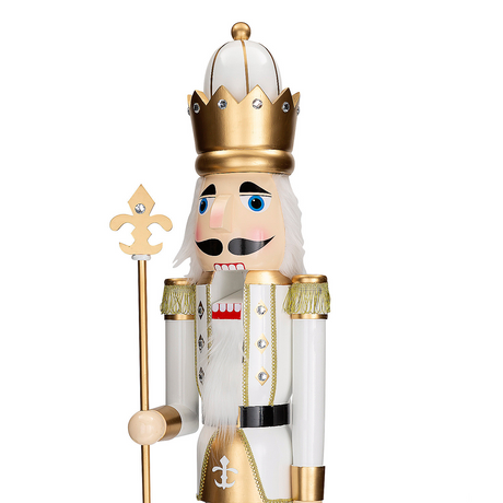 5 Ft. Giant Classic Gold Wood Holiday Nutcracker with Scepter