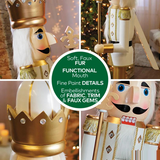 5 Ft. Giant Classic Gold Wood Holiday Nutcracker with Scepter