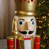 Giant Classic Red Wood Holiday Nutcracker for Christmas Decor Parties Festivities and Celebrations