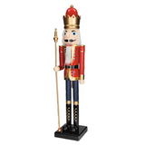 5 Ft. Giant Classic Red Wood Holiday Nutcracker with Scepter