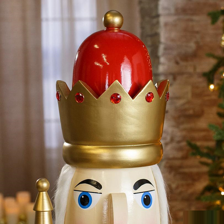 5 Ft. Giant Classic Red Wood Holiday Nutcracker with Scepter
