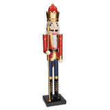 5 Ft. Giant Classic Red Wood Holiday Nutcracker with Scepter