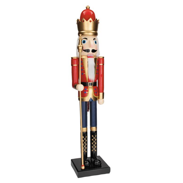 5 Ft. Giant Classic Red Wood Holiday Nutcracker with Scepter