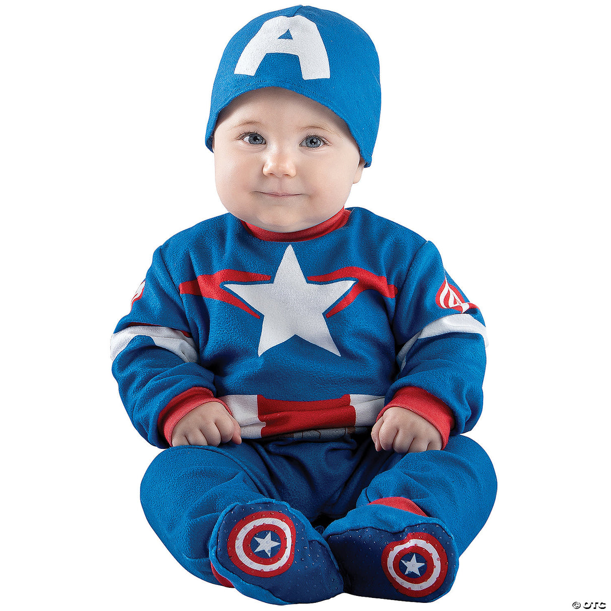 Adorable Capt America Steve Rogers Infant Costume for Halloween Parties Family Photos and Themed Events