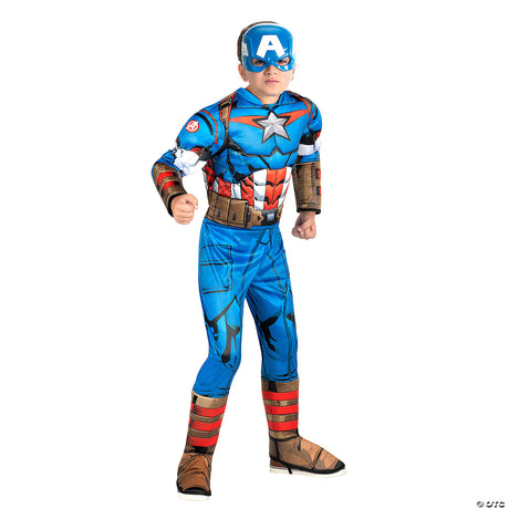 Captain America Steve Rogers Child Costume for Halloween Parties Comic Con and Superhero Adventures