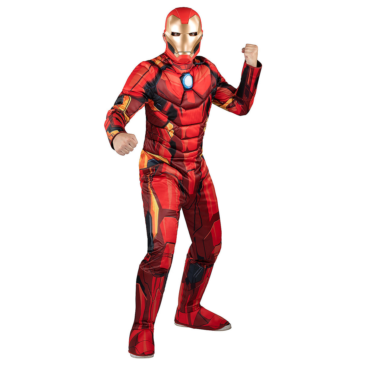 Premium Adults Qualux Marvel Iron Man Jumpsuit Costume for Halloween Parties Comic Events and Superhero Dress Up