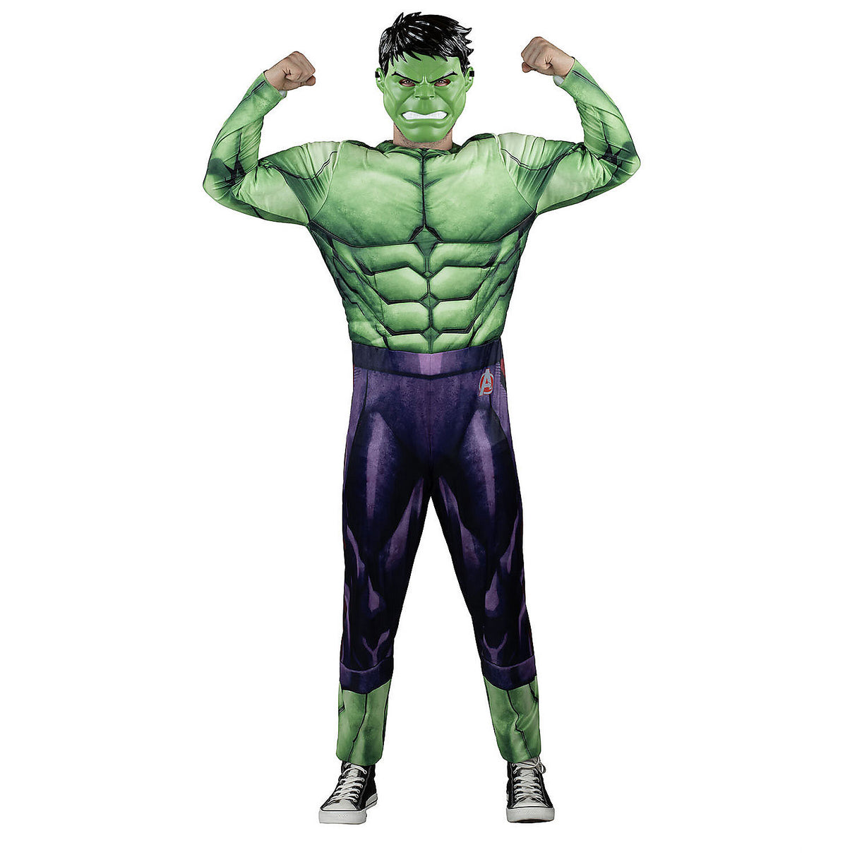 Adults Qualux Marvel Hulk Jumpsuit Costume for Halloween Parties Superhero Dress Ups and Comic Con Events