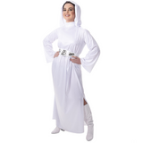 Princess Leia Adult Hooded Costume for Halloween Parties and Star Wars Cosplay Events
