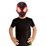 Kids Miles Morales Spider-Man Plastic Face Mask for Halloween Parties and Superhero Adventures
