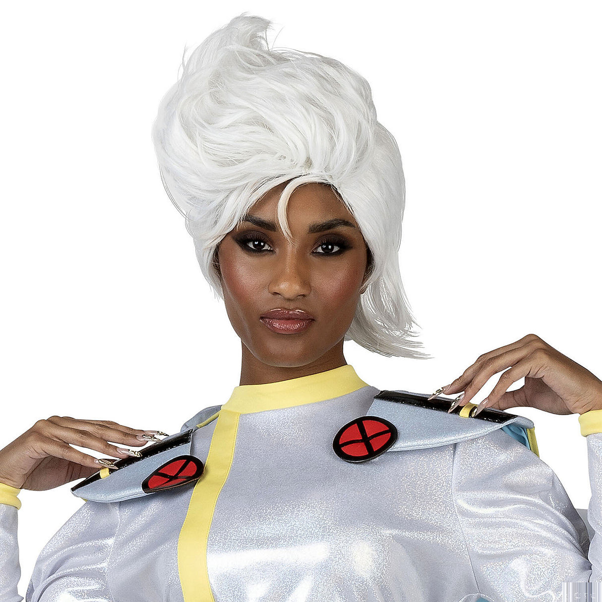 Adult Marvel X-Men Storm Synthetic Wig for Halloween Parties Comic Con and Superhero Events