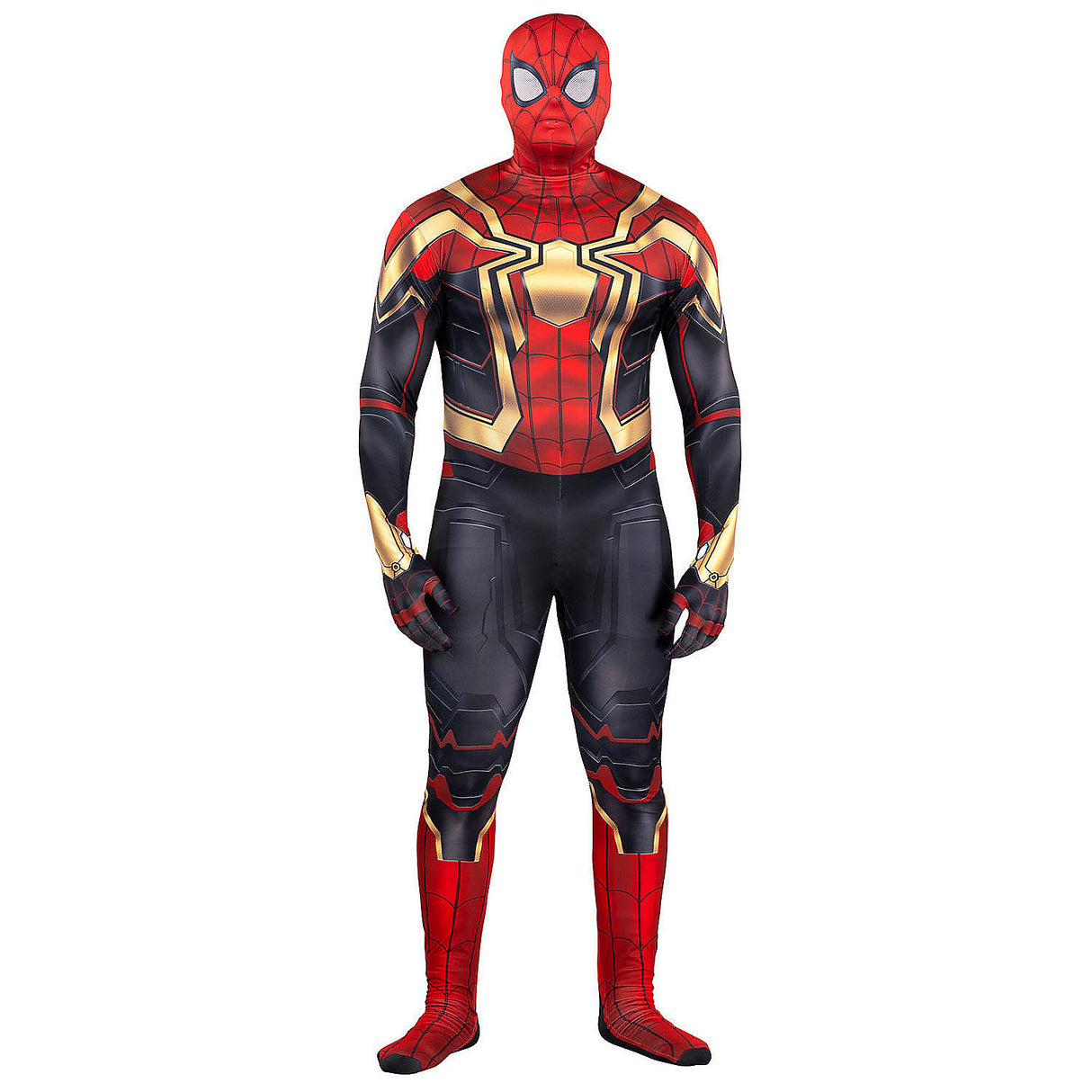 Marvel's Adult Spider-Man Integrated Zentai Suit Costume for Superhero Events Halloween Parties and Everyday Fun