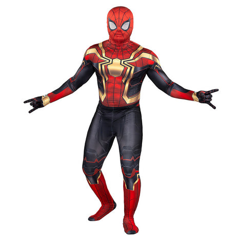 Marvel's Adult Spider-Man Integrated Zentai Suit Costume for Superhero Events Halloween Parties and Everyday Fun