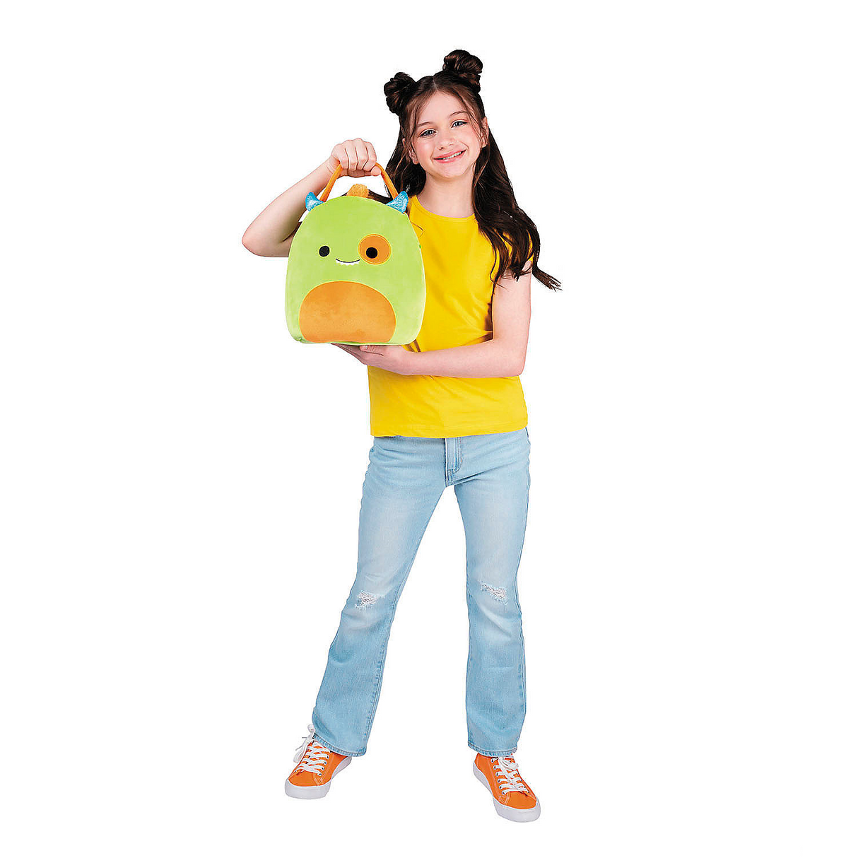 Squishmallows Kaprina the Green & Orange Monster Treat Pail