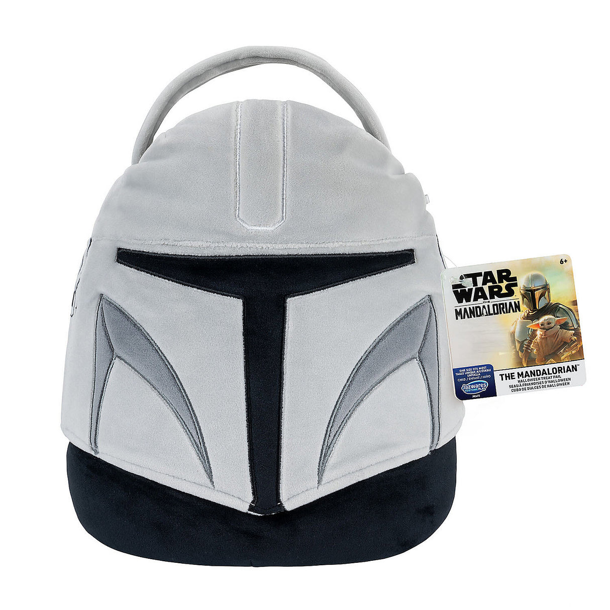 12 Inch Star Wars The Mandalorian Plush Halloween Treat Pail for Kids Halloween Events and Star Wars Celebrations