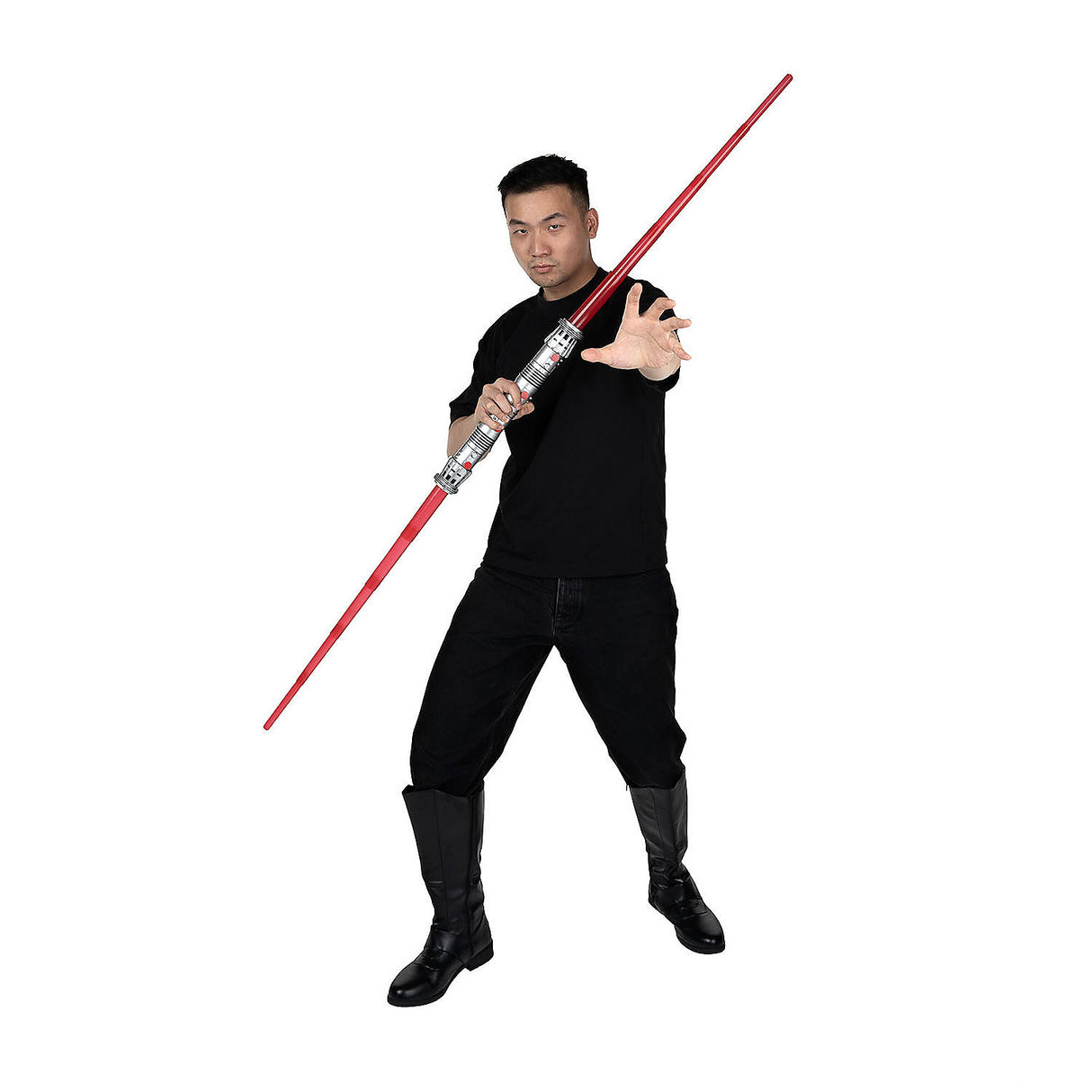 Light-Up Darth Maul Double Red Lightsaber for Star Wars Fans and Costume Accessories