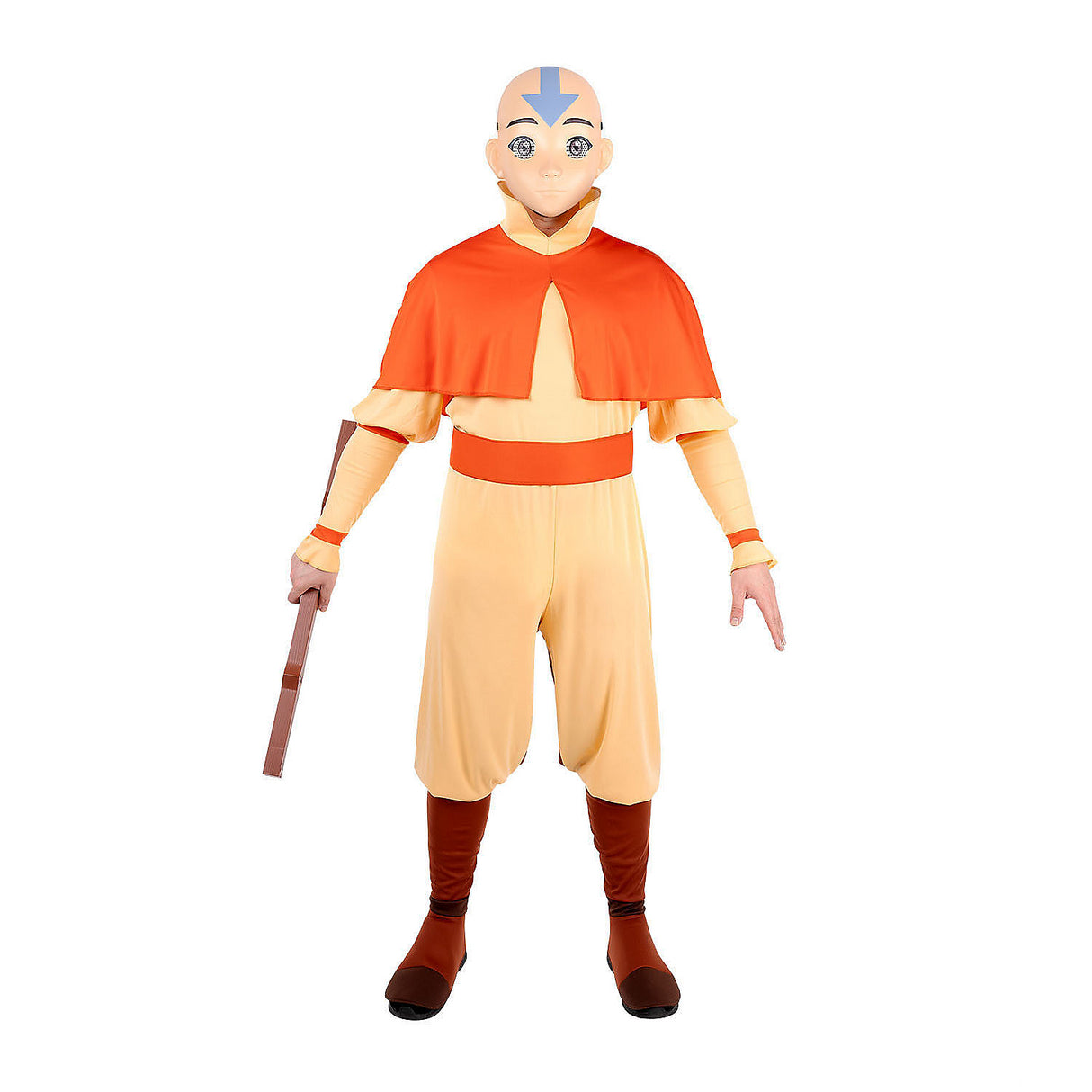 Adults Qualux Avatar Aang Jumpsuit Costume for Halloween Events and Cosplay Gatherings
