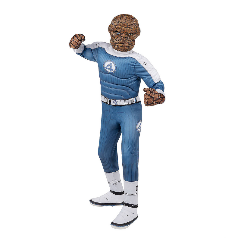 Kids Marvel The Fantastic Four The Thing Jumpsuit Costume for Superhero Parties Dress Up and Comic Con Events