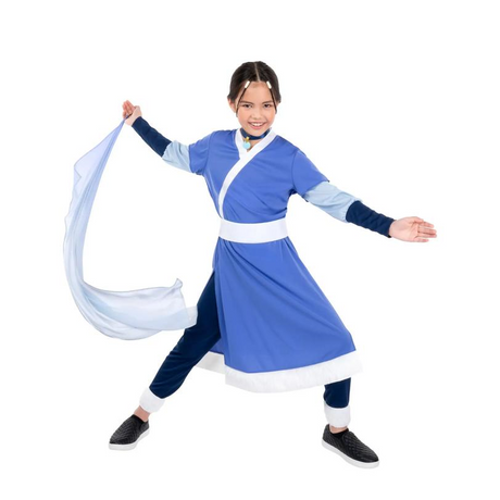 RADYAN Kids Deluxe Avatar Katara Costume - Includes a six-piece costume set for a complete look