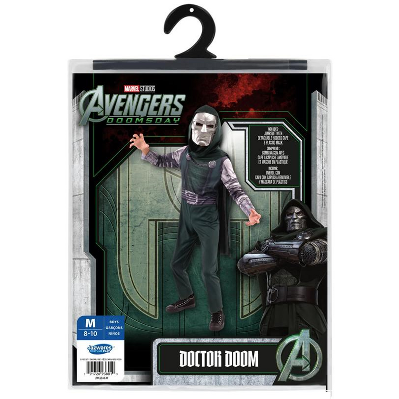 RADYAN Kids Doomsday Doctor Doom Jumpsuit Costume - Full jumpsuit with printed design for a superhero look