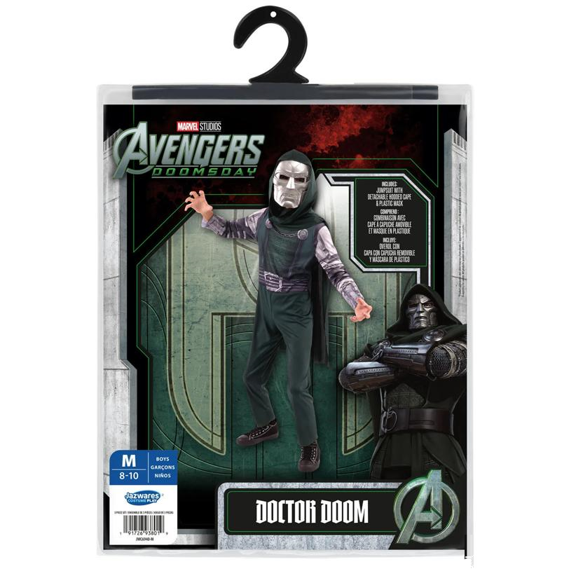 RADYAN Kids Doomsday Doctor Doom Jumpsuit Costume - Full jumpsuit with printed design for a superhero look