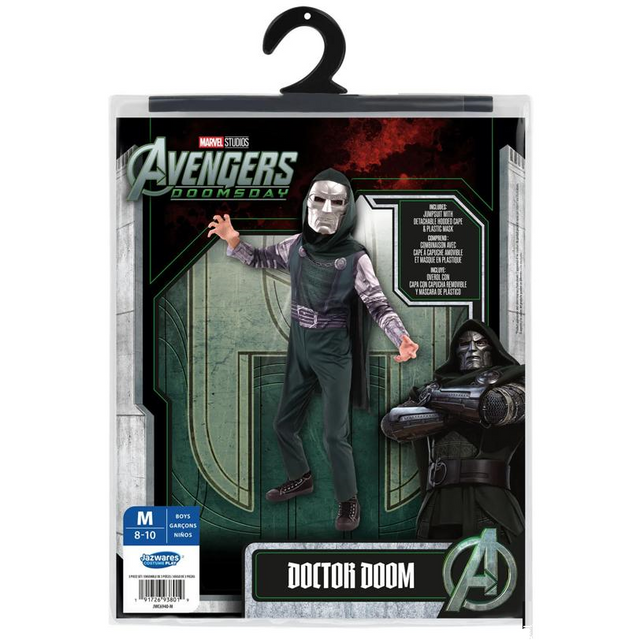 RADYAN Kids Doomsday Doctor Doom Jumpsuit Costume - Full jumpsuit with printed design for a superhero look