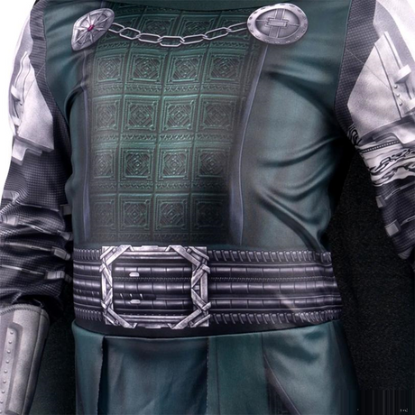 RADYAN Kids Doctor Doom Jumpsuit Costume - Large 12-14 - Vibrant printed design for an eye-catching look
