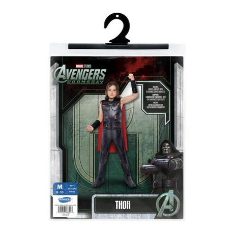 RADYAN Kids Thor Jumpsuit Costume with Cape and Gauntlets - Officially licensed Marvel product from Jazwares