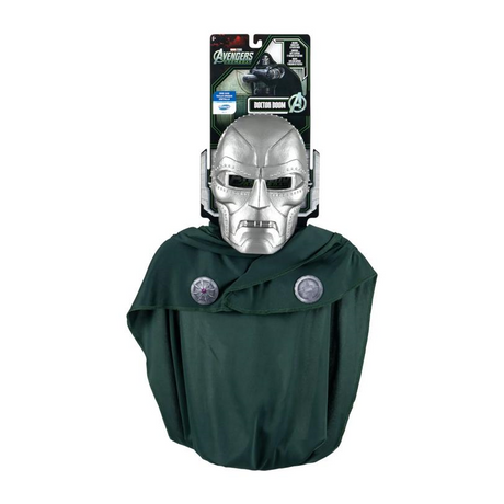 RADYAN Kids Avengers Doomsday Doctor Doom Cape & Mask - One Size - Molded plastic mask for a fun appearance