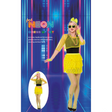 Adults Neon Yellow 80's Outfit Costume Accessory Kit - 11 Pc.