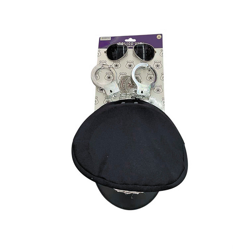 Complete Adults Police Costume Accessory Kit for Halloween Parties and Themed Events