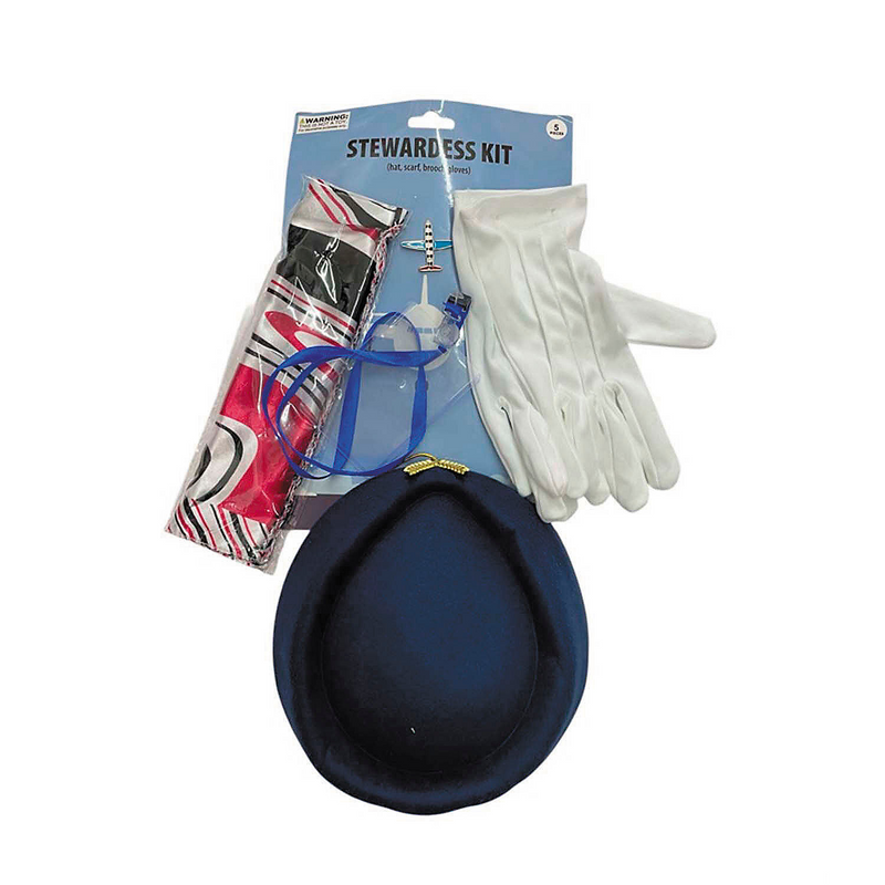 Adults Stewardess Costume Accessory Kit for Halloween Theme Parties Themed Events and Stage Performances
