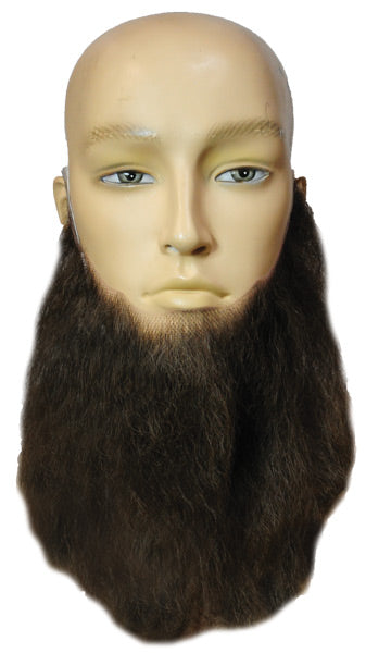 Natural Wavy Full Beard for 1980s Costume Parties and Themed Events with Human Hair Quality