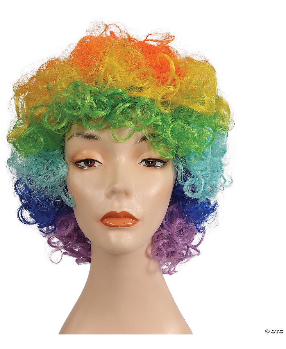 Vibrant FD Curly Clown Wig for Halloween Parties Festivals and Clown Performances