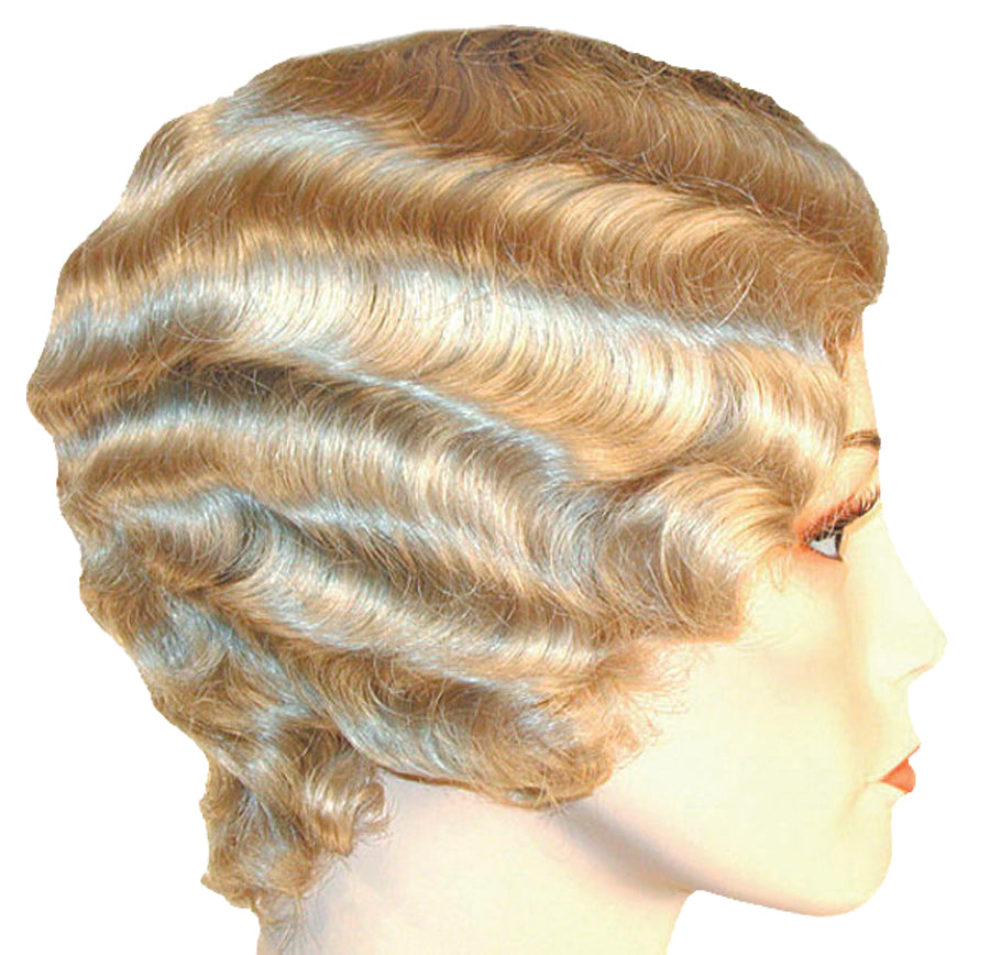 Elegant Short Fingerwave Wig for 1920s Themed Events and Flapper Costume Looks