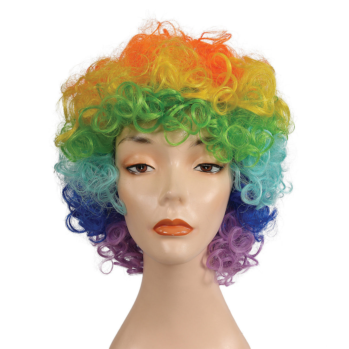 Vibrant Deluxe Long Curly Clown Wig for Costume Parties Events and Fun Themed Celebrations
