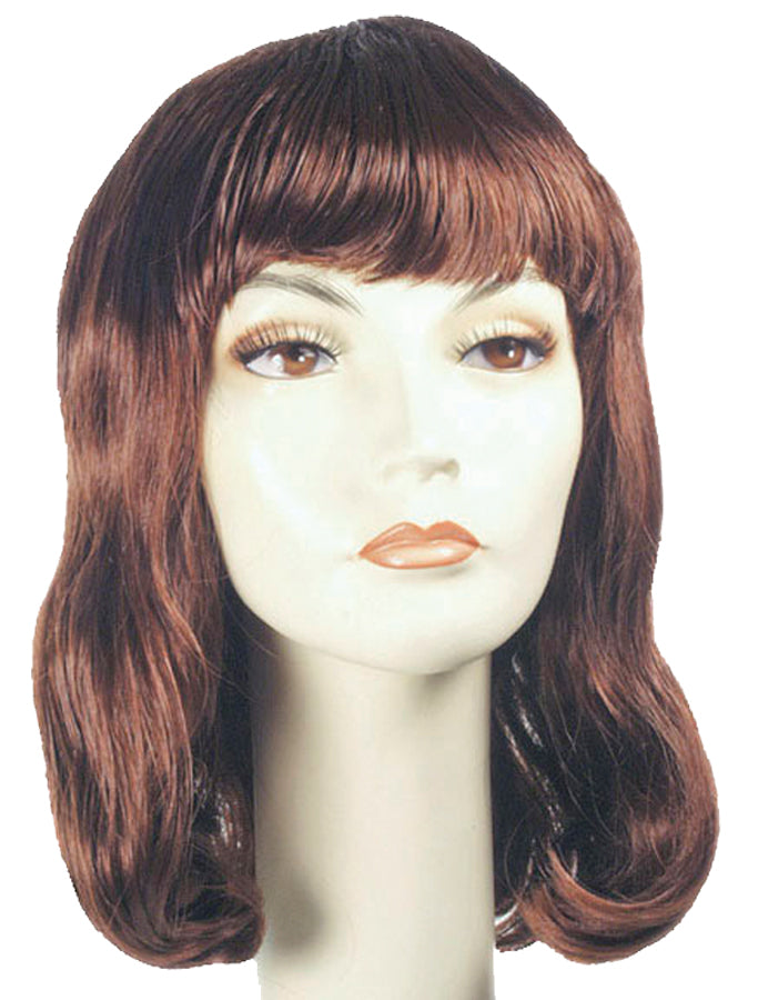 Elegant Long Bob with Bangs 375 Wig for Retro Parties Fashion Events and Everyday Style
