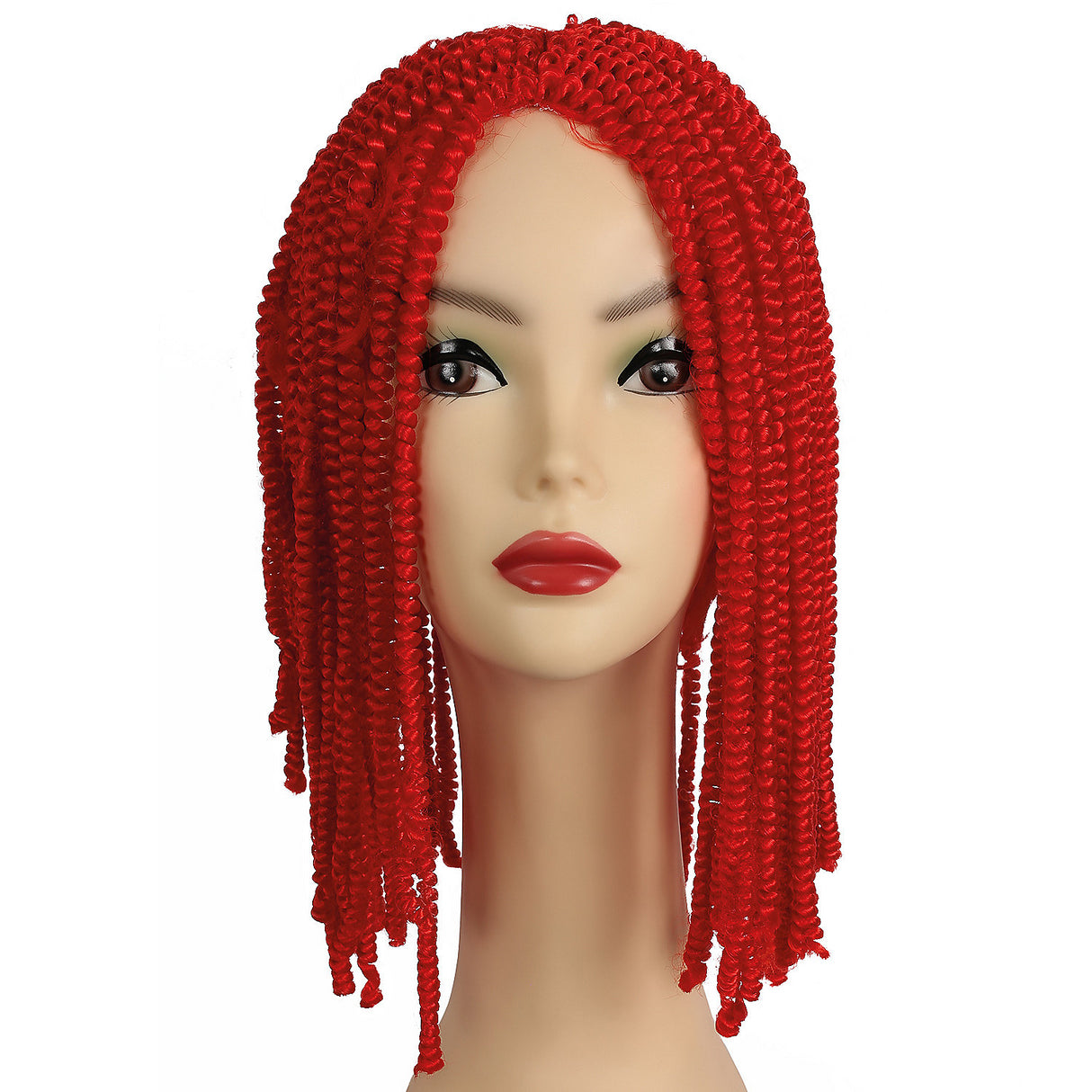 Spring Curl Bargain Red Costume Wig for Halloween Events Themed Parties and Character Transformations