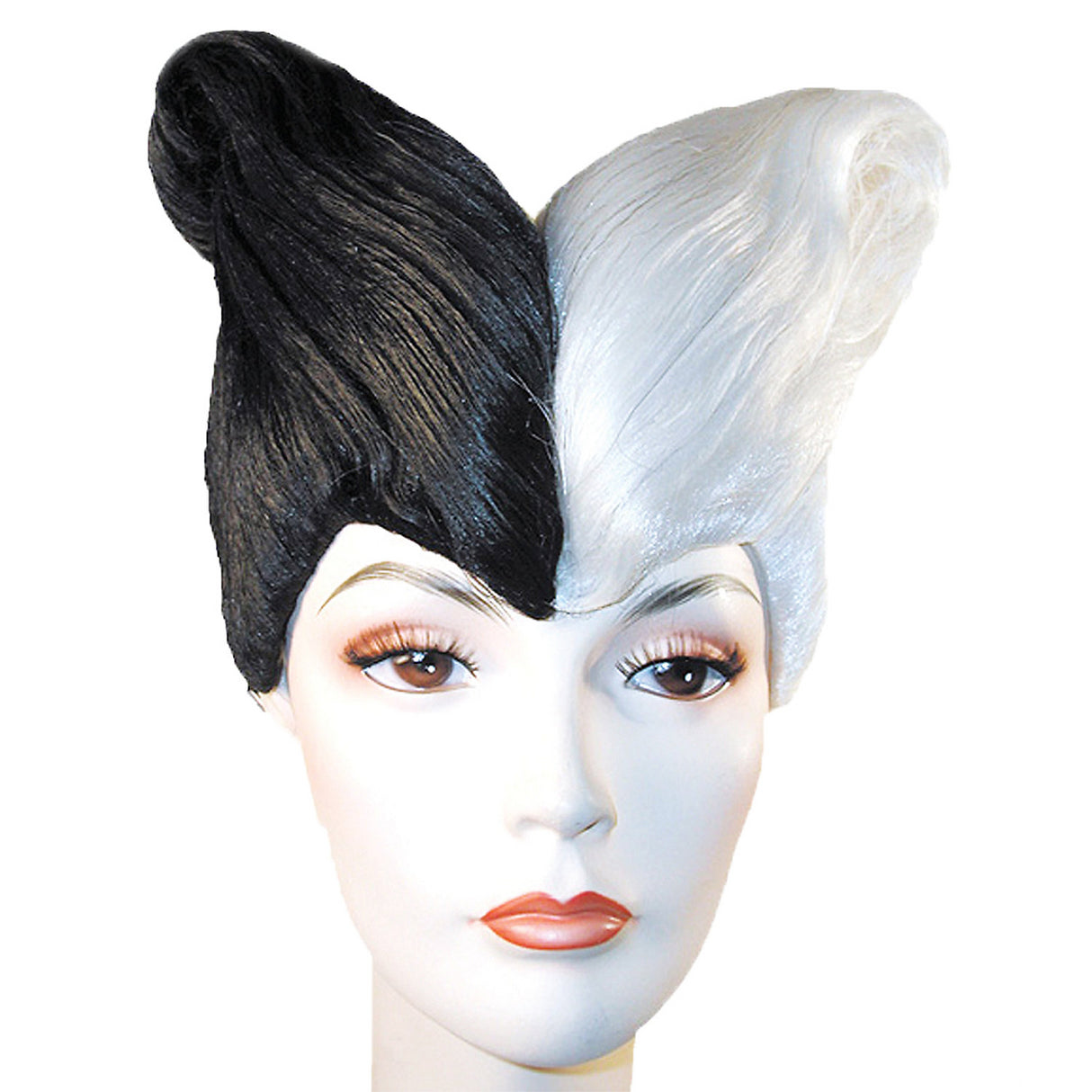 Premium Black and White Combo B1060 Style Wig for Halloween Parties and Themed Events