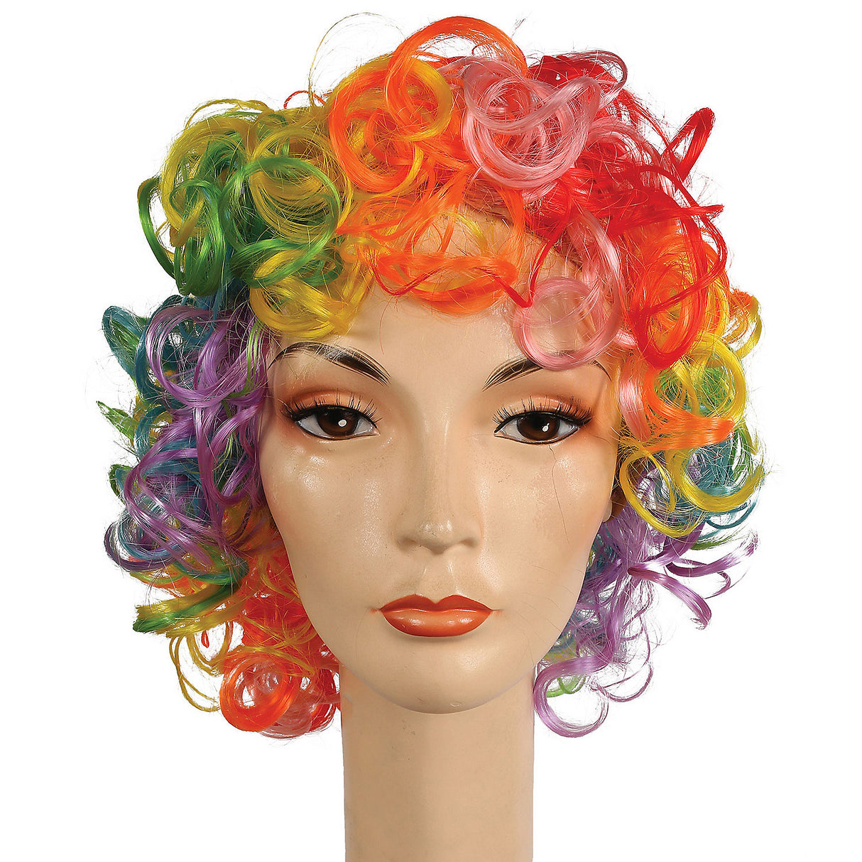 Vibrant Deluxe Curly Clown Wig for Halloween Parties and Theatrical Performances