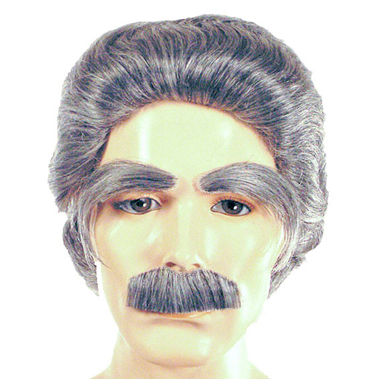 Must M61 Synthetic Dark Brown Gray Mustache for Costume Parties Halloween and Role-Playing Events
