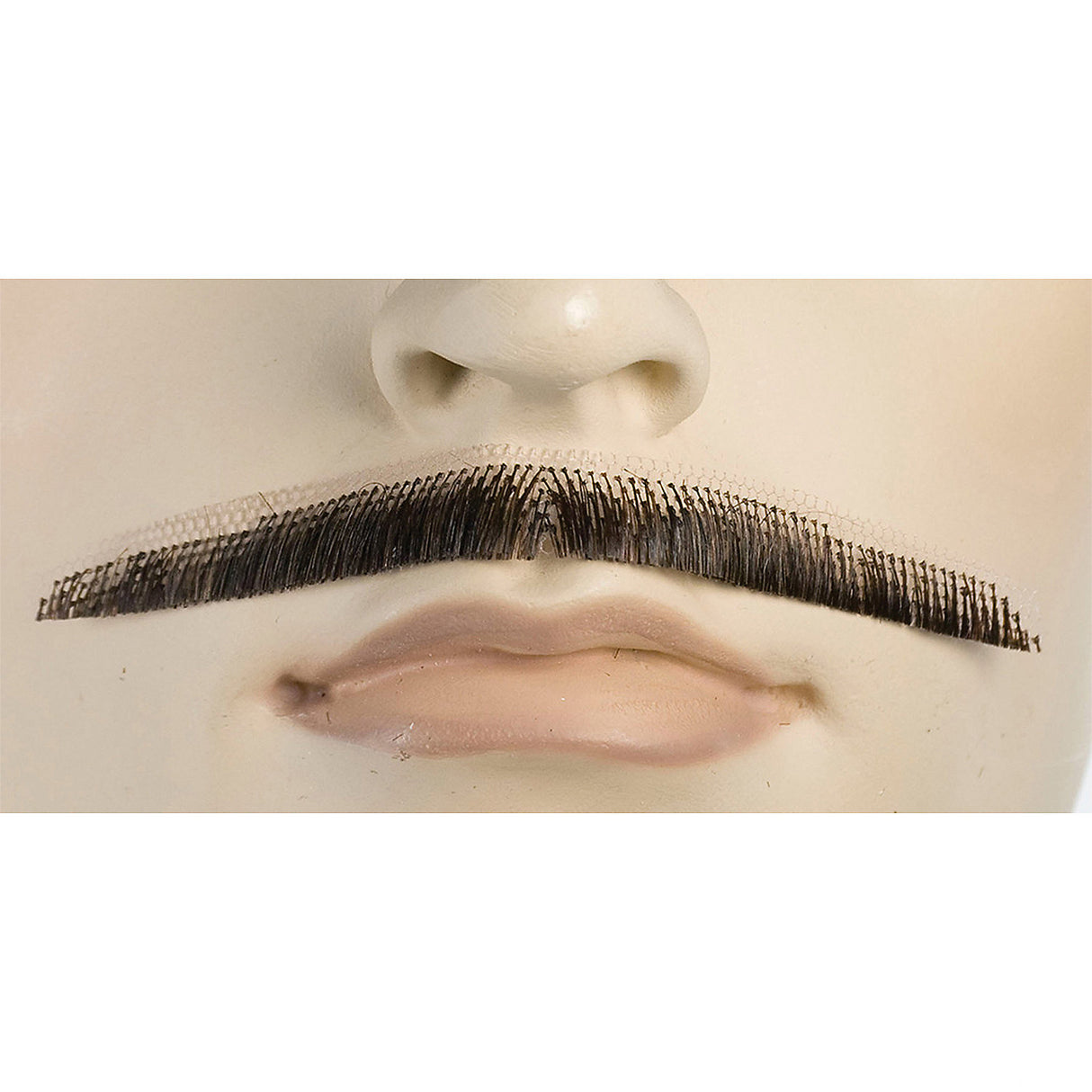 Natural Looking Must Errol Flyn Human Hair Light Brown Mustache for Costumes and Character Role-Playing