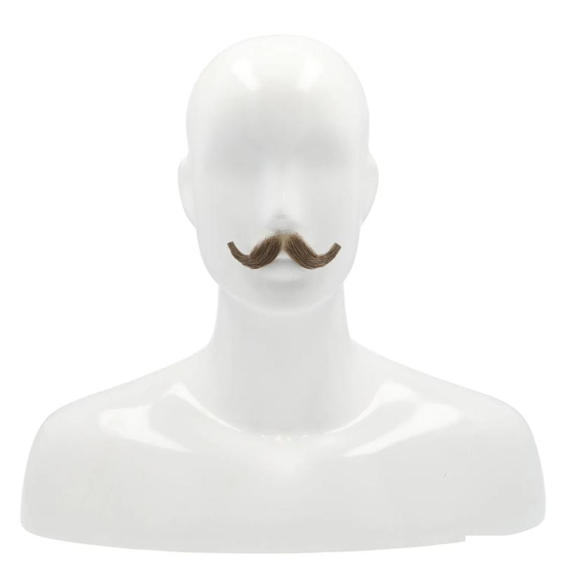 Small English M10 Mustache - Blended Fiber Facial Hair for Costumes product image showing the design and