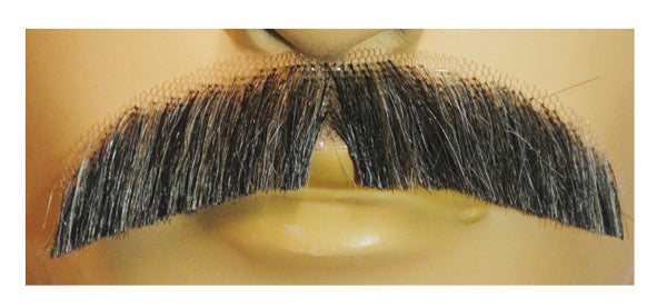 Natural Looking Downturn M2 Human Hair Mustache for Classic Characters and Themed Events
