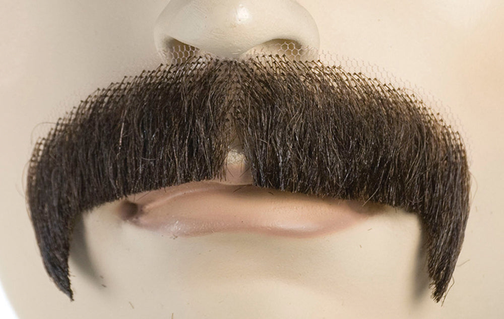 Realistic Villain M1 Mustache in Human Hair for Characters and Costume Events