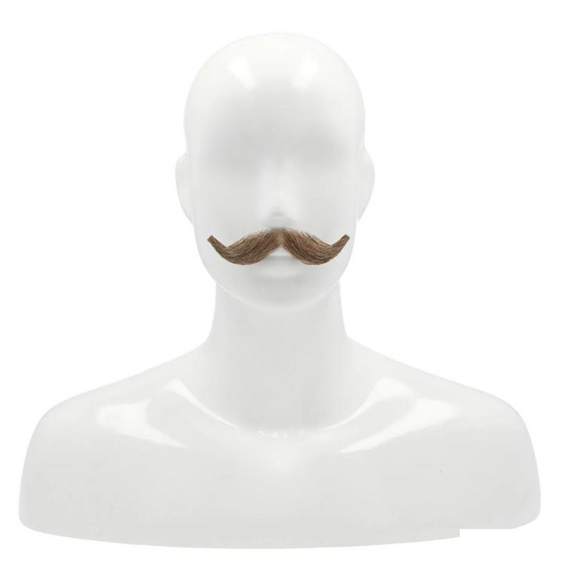 M204 Human Hair Mustache - Realistic Facial Hair for Costumes