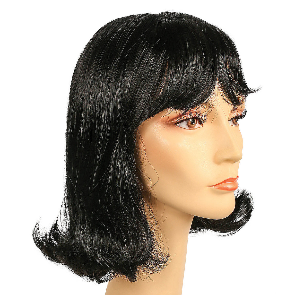Stylish Banged Prom Pageboy Wig for Themed Parties and Retro Costume Events