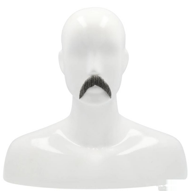 Walrus-Style Mustache - Blend Black Facial Hair Accessory for Halloween Costumes product image showing the design and