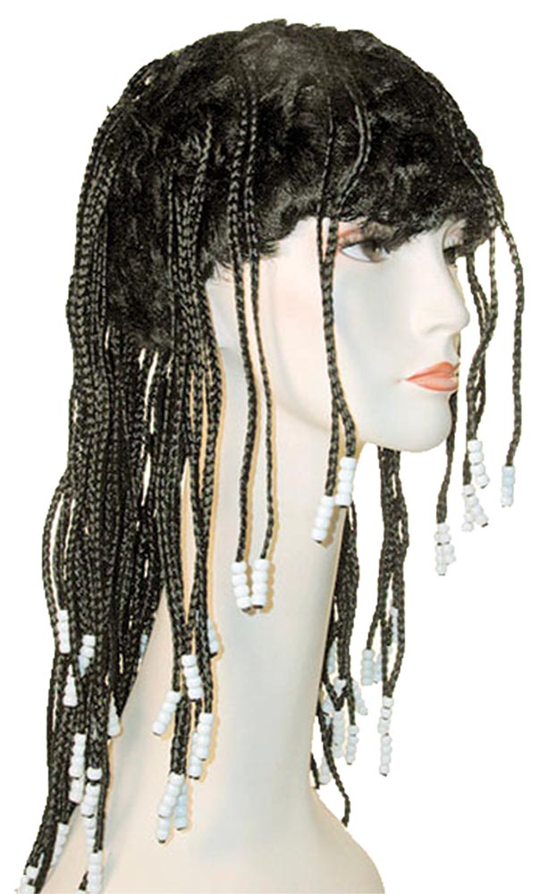 Derek Beaded Braid Wig for Retro Costume Events Parties and Themed Celebrations